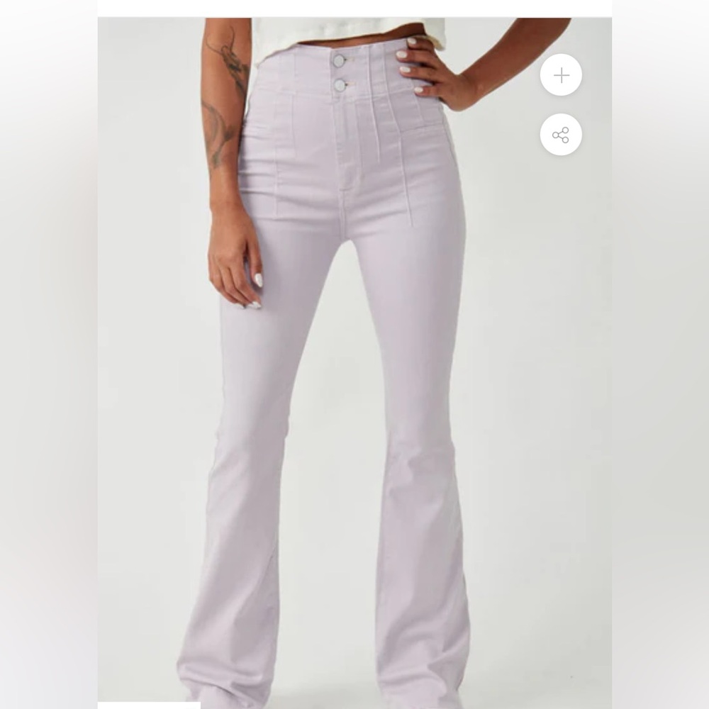 Free People Jayde Flare Jeans - Lavender / Light Purple